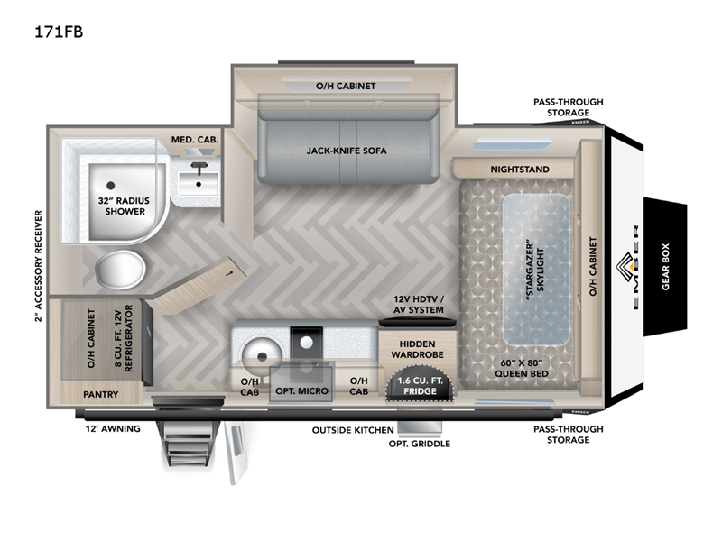 2022 Ember RV Overland Series 171FB, $ 35,990