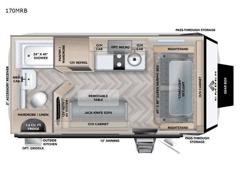 2022 Ember RV Overland Series 170MRB, $ 29,990