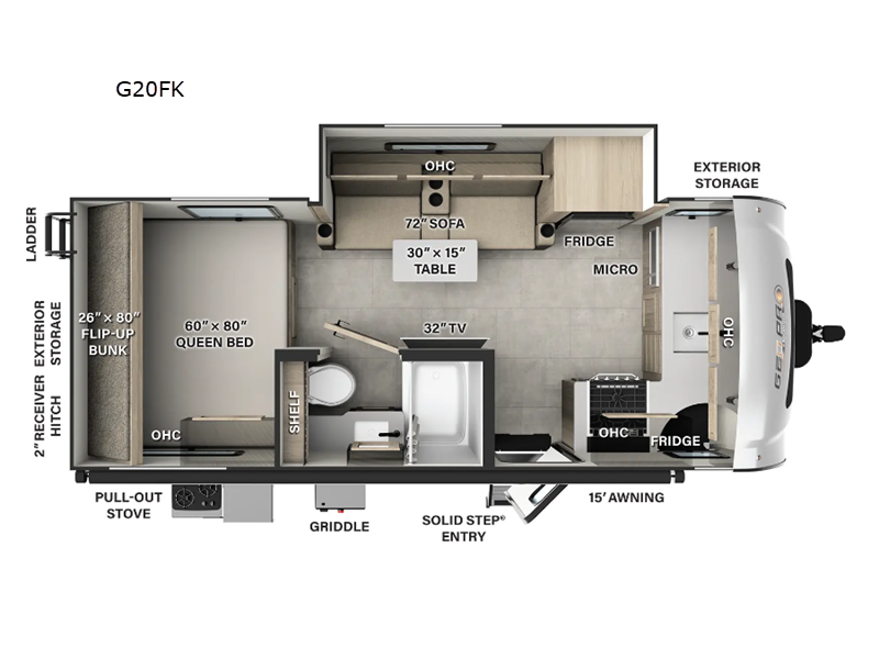 2025 Forest River Rockwood Geo Pro G20FK, $ 38,569