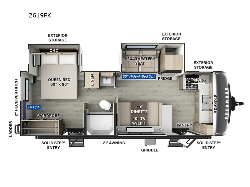2025 Forest River Rockwood Ultra Lite 2619FK, $ 59,639