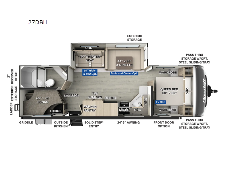 2025 Forest River Flagstaff Super Lite 27DBH, $ 58,542