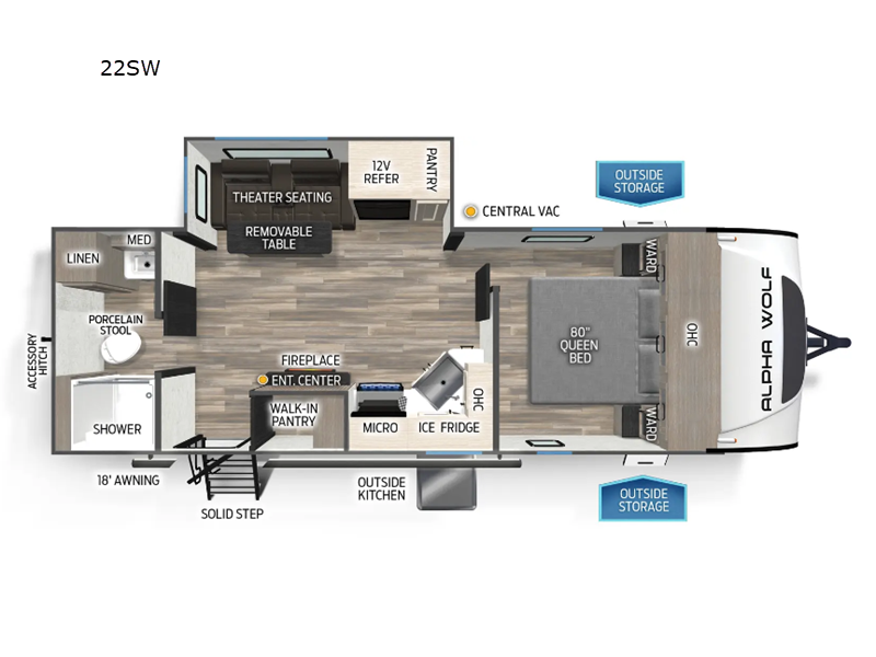 2025 Forest River Cherokee Alpha Wolf 22SW, $ 53,758