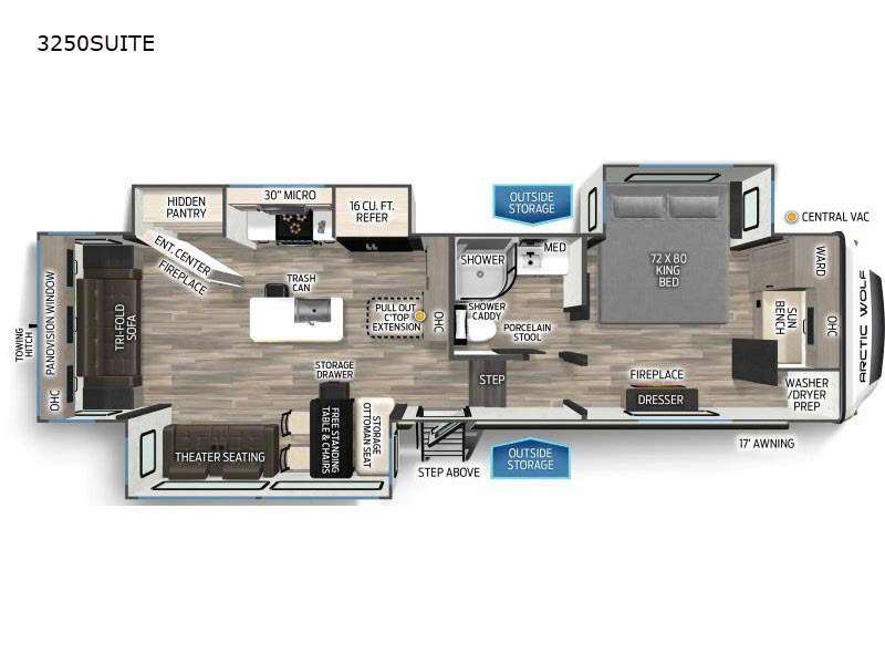 2025 Forest River Cherokee Arctic Wolf Suite 3250 , $ 95,800