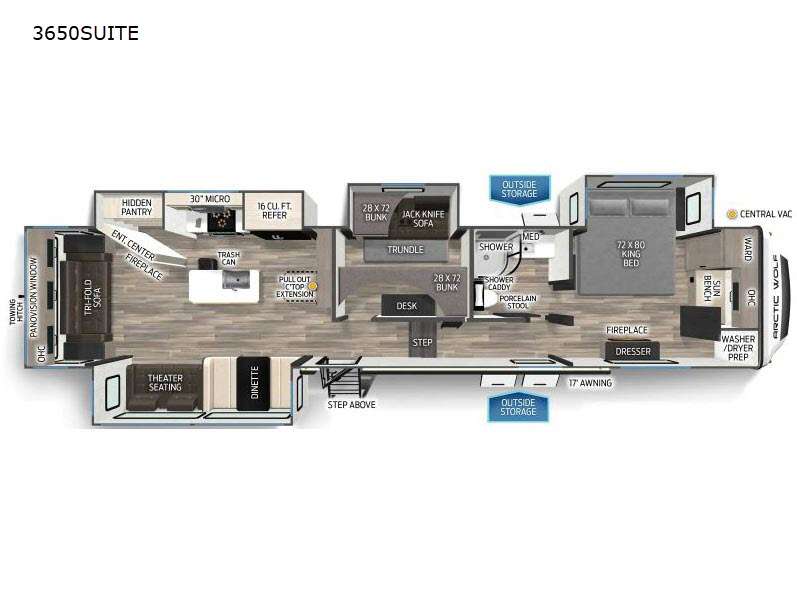 2025 Forest River Cherokee Arctic Wolf Suite 3650 , $ 91,488