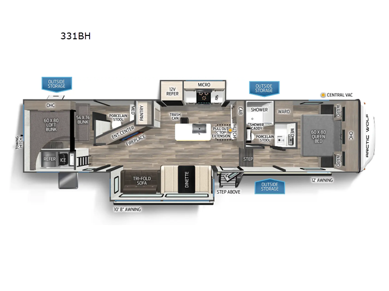 2025 Forest River Cherokee Arctic Wolf 331BH, $ 93,134