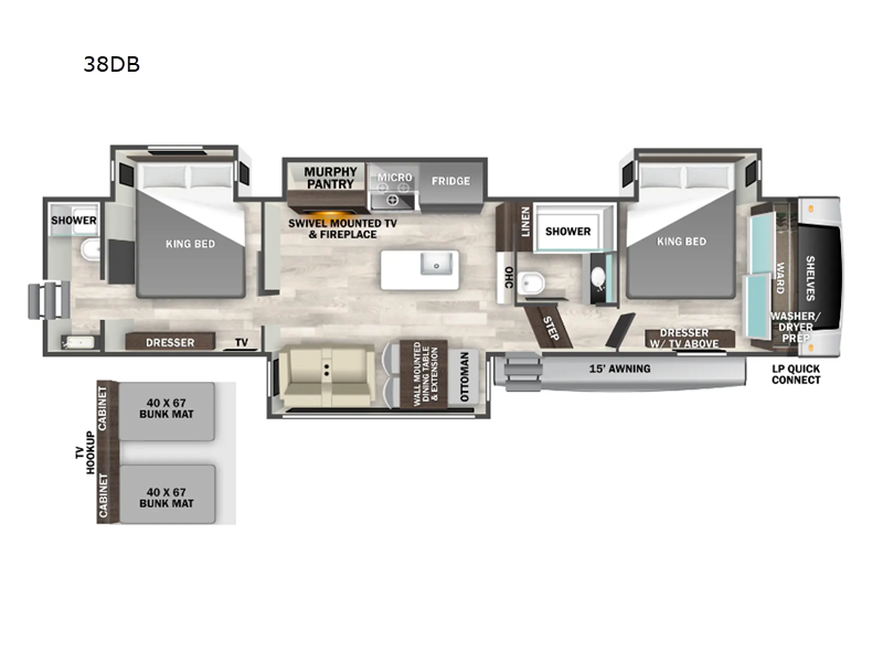 2025 Forest River Cedar Creek Experience 38DB, $ 111,519