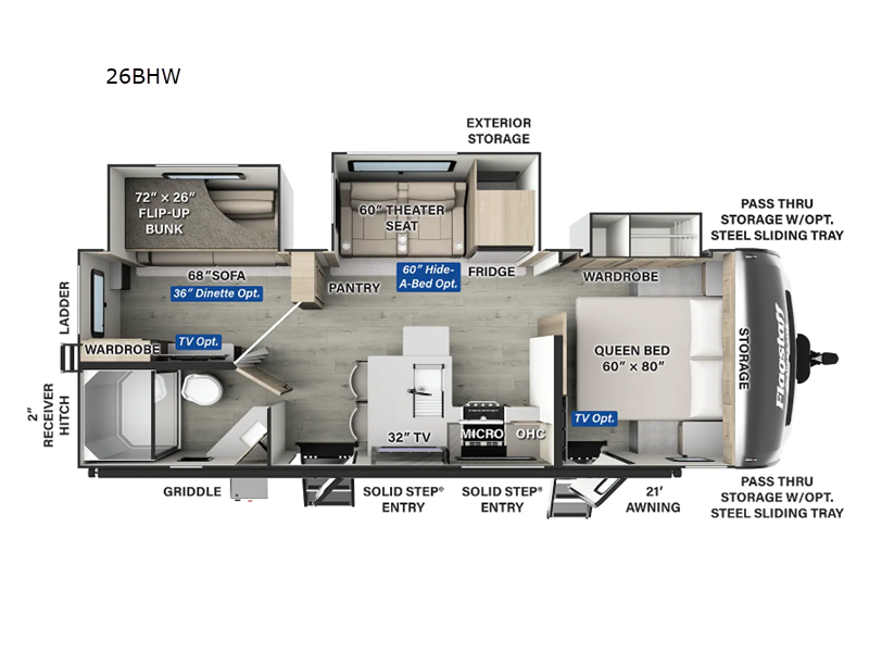 2025 Forest River Flagstaff Super Lite 26BHW, $ 61,671