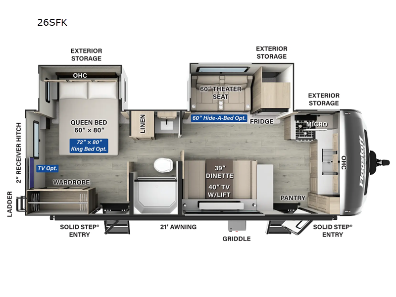 2025 Forest River Flagstaff Super Lite 26SFK, $ 60,234
