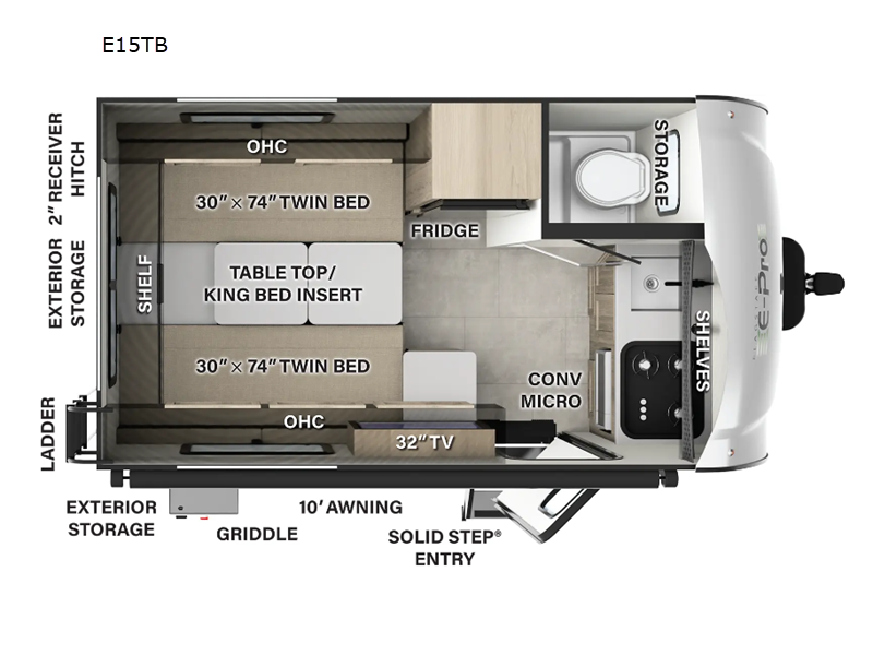 2025 Forest River Flagstaff E-Pro E15TB, $ 29,471