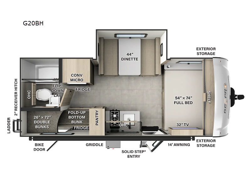 2025 Forest River Rockwood Geo Pro G20BH, $ 37,181