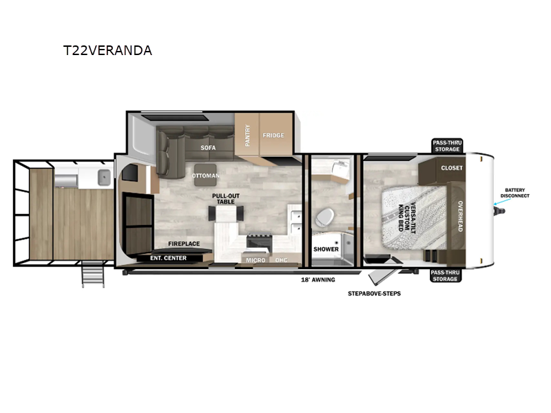 2025 Forest River Wildwood X-Lite 22VERANDA, $ 52,655