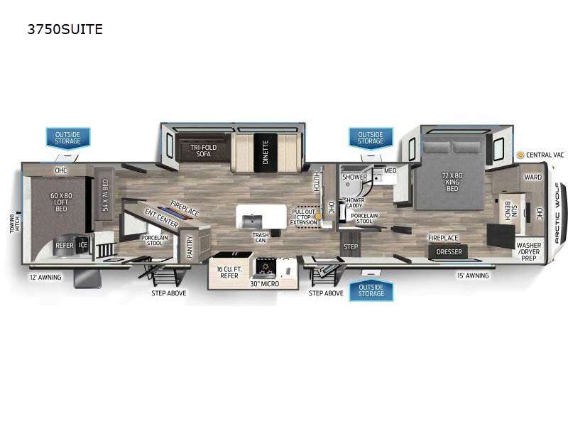 2025 Forest River Cherokee Arctic Wolf Suite 3750 , $ 90,577