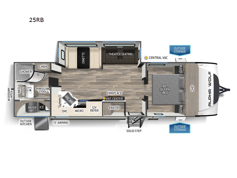 2025 Forest River Cherokee Alpha Wolf 25RB, $ 57,214