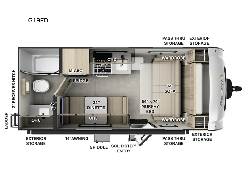 2025 Forest River Rockwood Geo Pro G19FD, $ 33,703