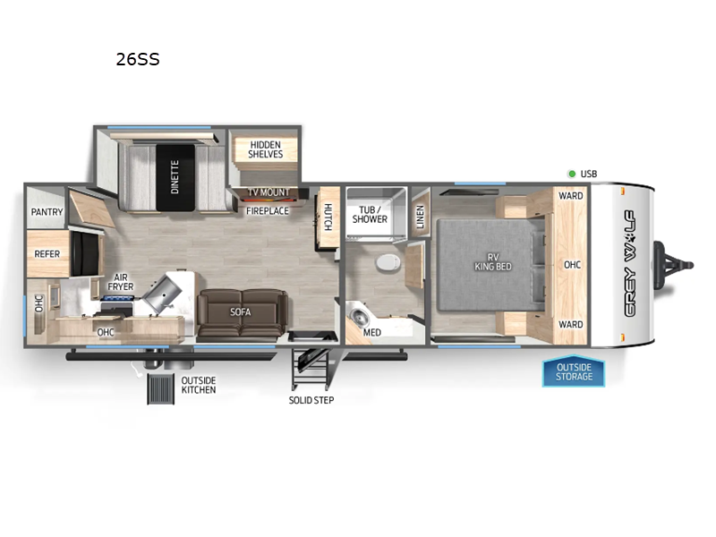 2025 Forest River Cherokee Grey Wolf 26SS, $ 46,905