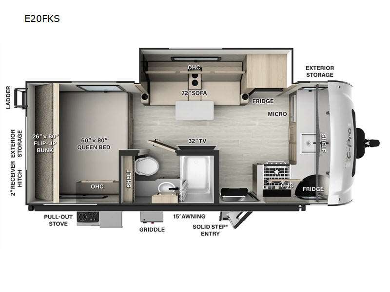 2024 Forest River Flagstaff E-Pro E20FKS, $ 26,990