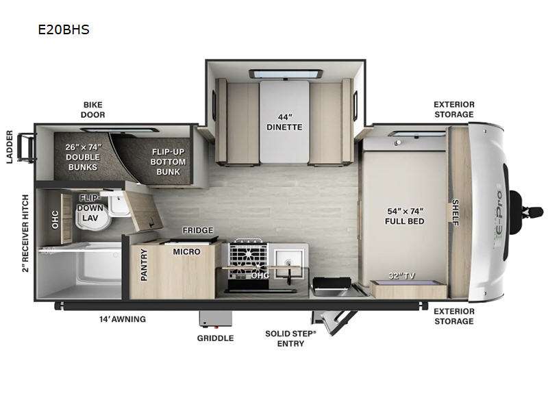 2024 Forest River Flagstaff E-Pro E20BHS, $ 24,990