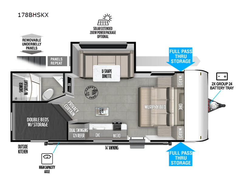 2024 Forest River Wildwood FSX 178BHSK, $ 36,625