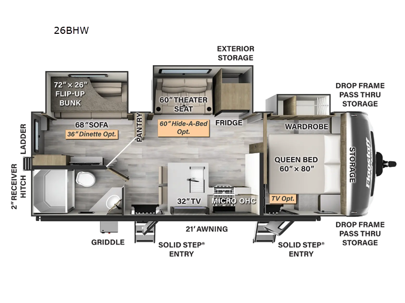 2024 Forest River Flagstaff Super Lite 26BHW, $ 38,990