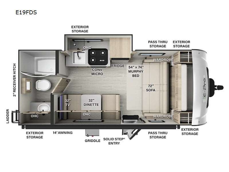 2024 Forest River Flagstaff E-Pro E19FDS, $ 25,990