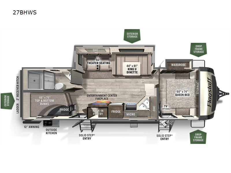2024 Forest River Flagstaff Super Lite 27BHWS, $ 39,990