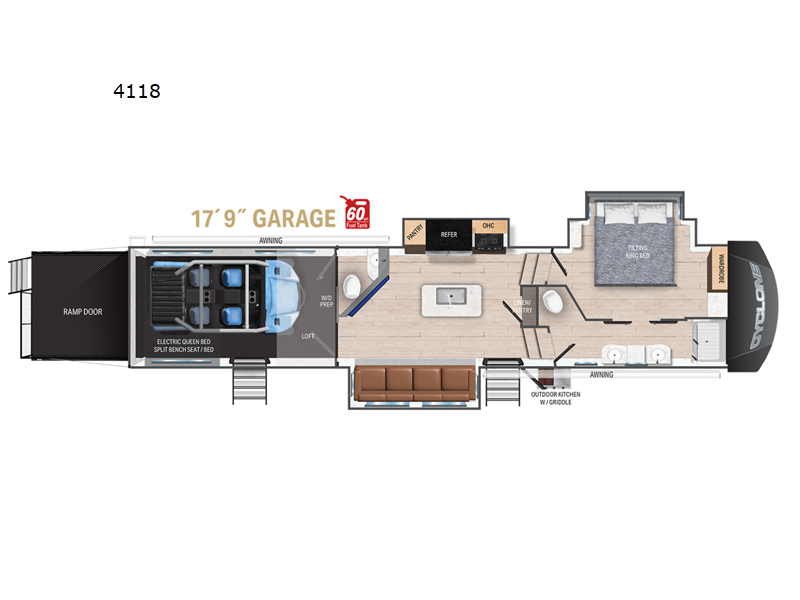 2025 Heartland Cyclone 4118, $ 168,338