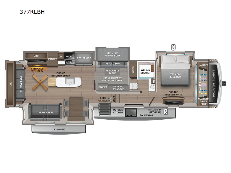 2023 Jayco North Point 377RLBH, $ 134,176