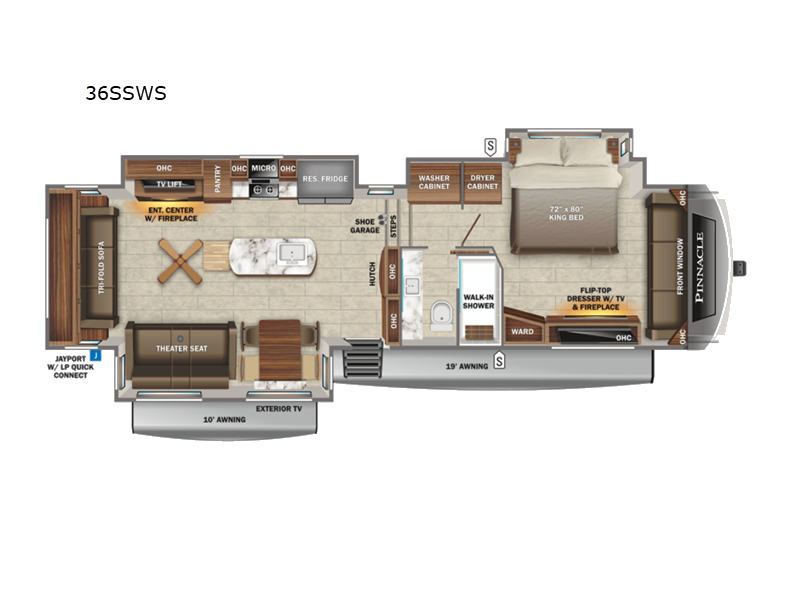 2022 Jayco Pinnacle 36SSWS, $ 94,990
