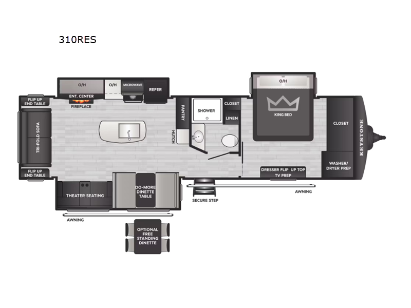 2026 Keystone Bullet Premium 310RES, $ 61,584