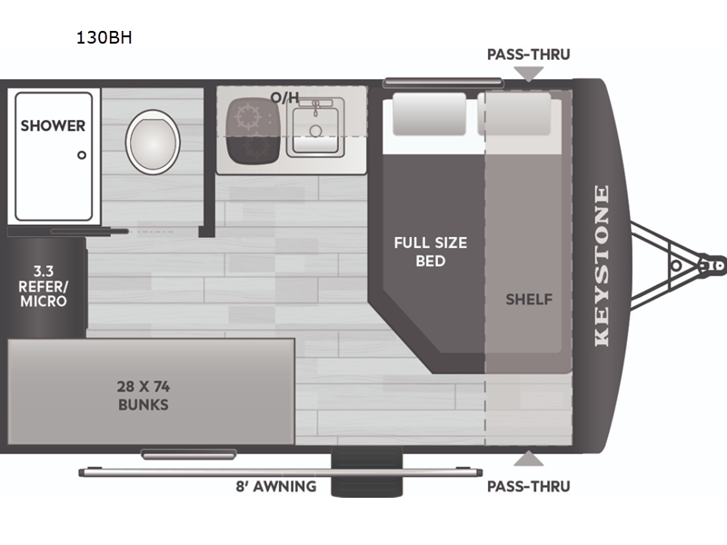 2026 Keystone Hideout Mini 130BH, $ 0