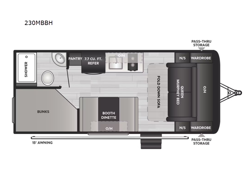 2025 Keystone Hideout Sport (Single Axle) 230MBBH, $ 25,341