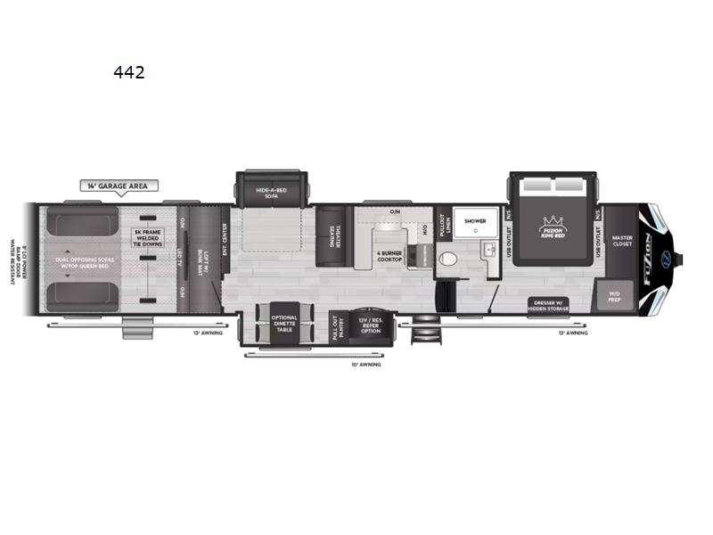 2025 Keystone Fuzion 442, $ 182,297