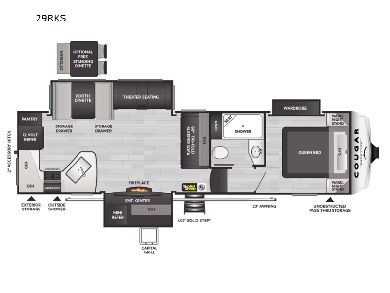 2025 Keystone Cougar Half-Ton (Fifth Wheel) 29RKS, $ 68,700