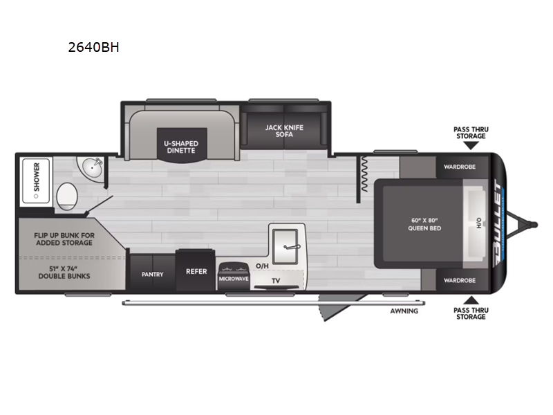 2025 Keystone Bullet Classic (East) 2640BH, $ 35,131