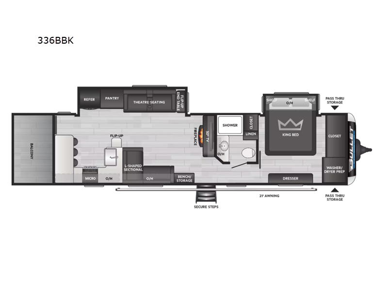 2025 Keystone Bullet Premium 336BBK, $ 44,990