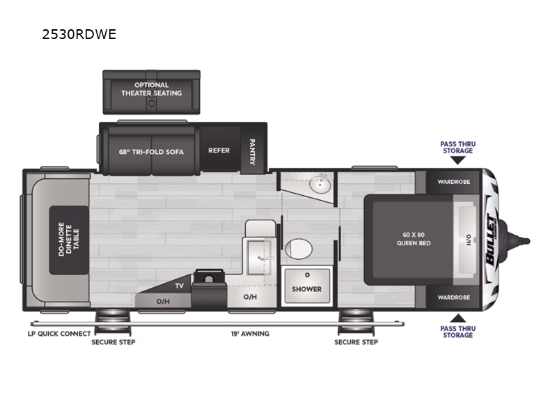 2025 Keystone Bullet Crossfire 2530RDWE, $ 41,244