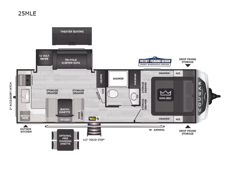2025 Keystone Cougar Half-Ton (Travel Trailer - Ea, $ 57,682