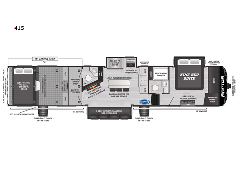 2025 Keystone Raptor 415, $ 166,240