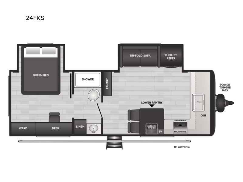2025 Keystone Hideout 24FKS, $ 45,842
