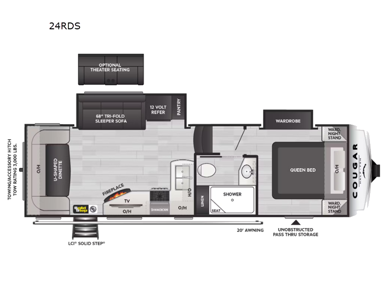 2024 Keystone Cougar Half-Ton (Fifth Wheel) 24RDS, $ 59,990