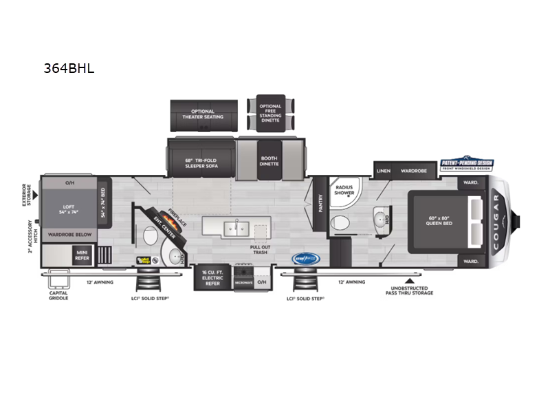 2024 Keystone Cougar 364BHL, $ 69,990