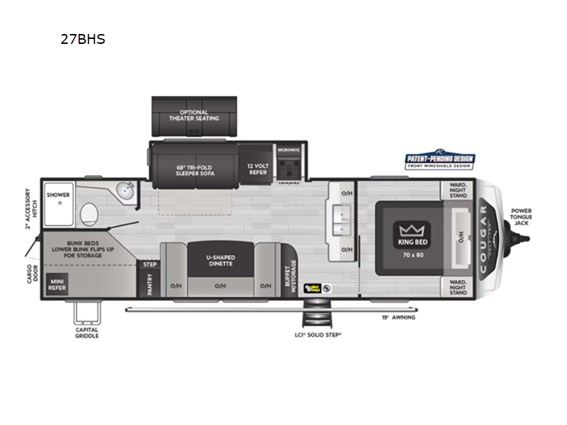 2024 Keystone Cougar Half-Ton (Travel Trailer - Ea, $ 46,990