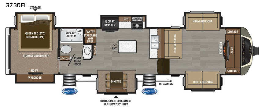 2017 Keystone Montana 3730FL, $ 64,990