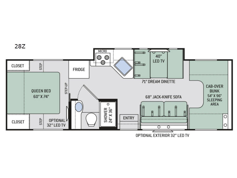 2018 Thor Motor Coach Chateau 28Z, $ 69,990